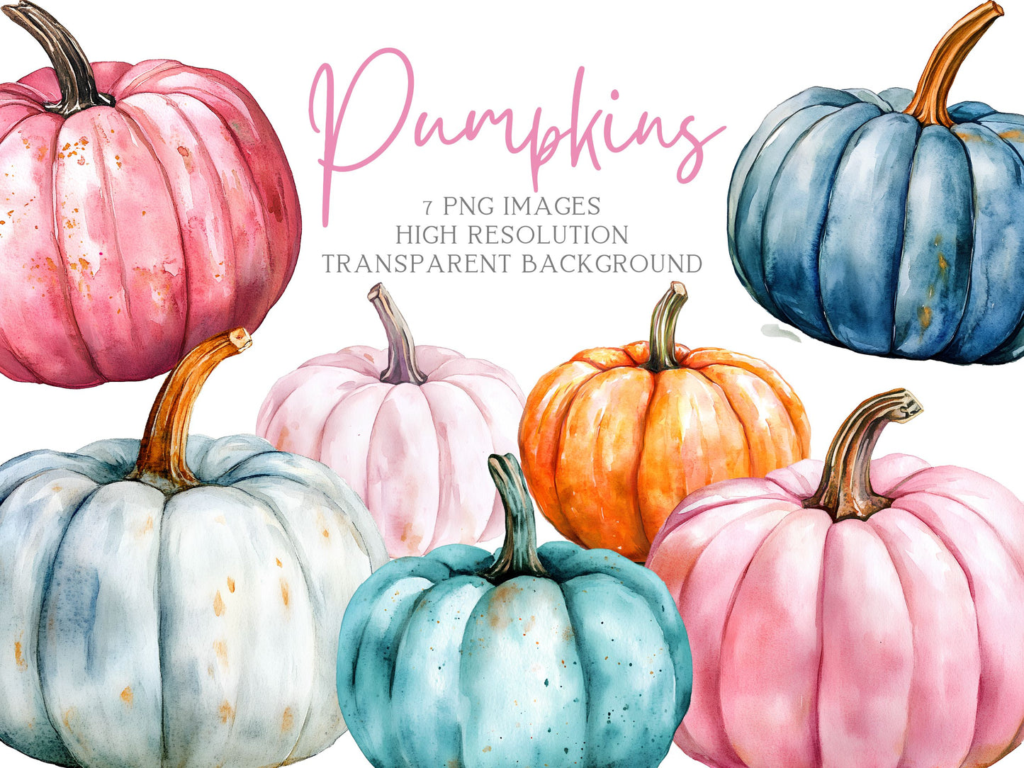 watercolor pumpkins