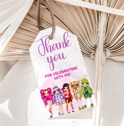 Rainbow High Thank You Tags - Party Favors - Mama Life Printables