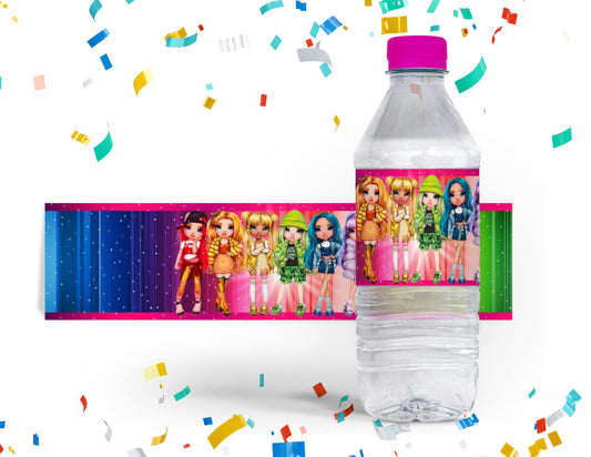 Rainbow High Water Bottle Labels - Party Favors - Mama Life Printables