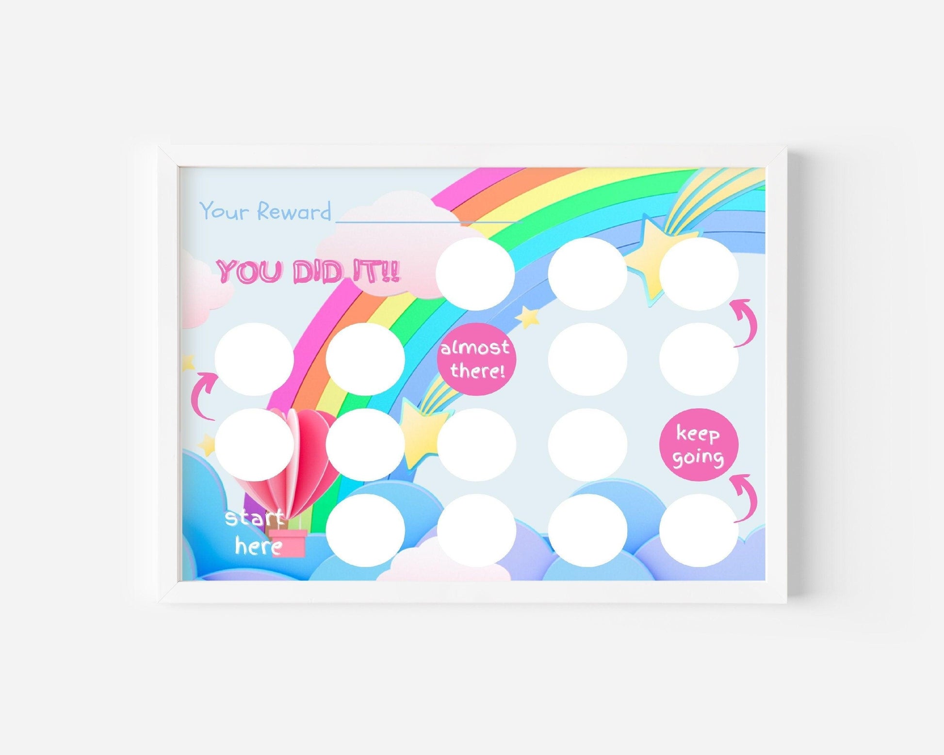 Rainbow Sticker Chart - Kids Reward Chart - Mama Life Printables