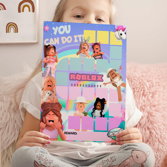 Roblox Sticker Chart for Girls - Kids Reward Chart - Mama Life Printables