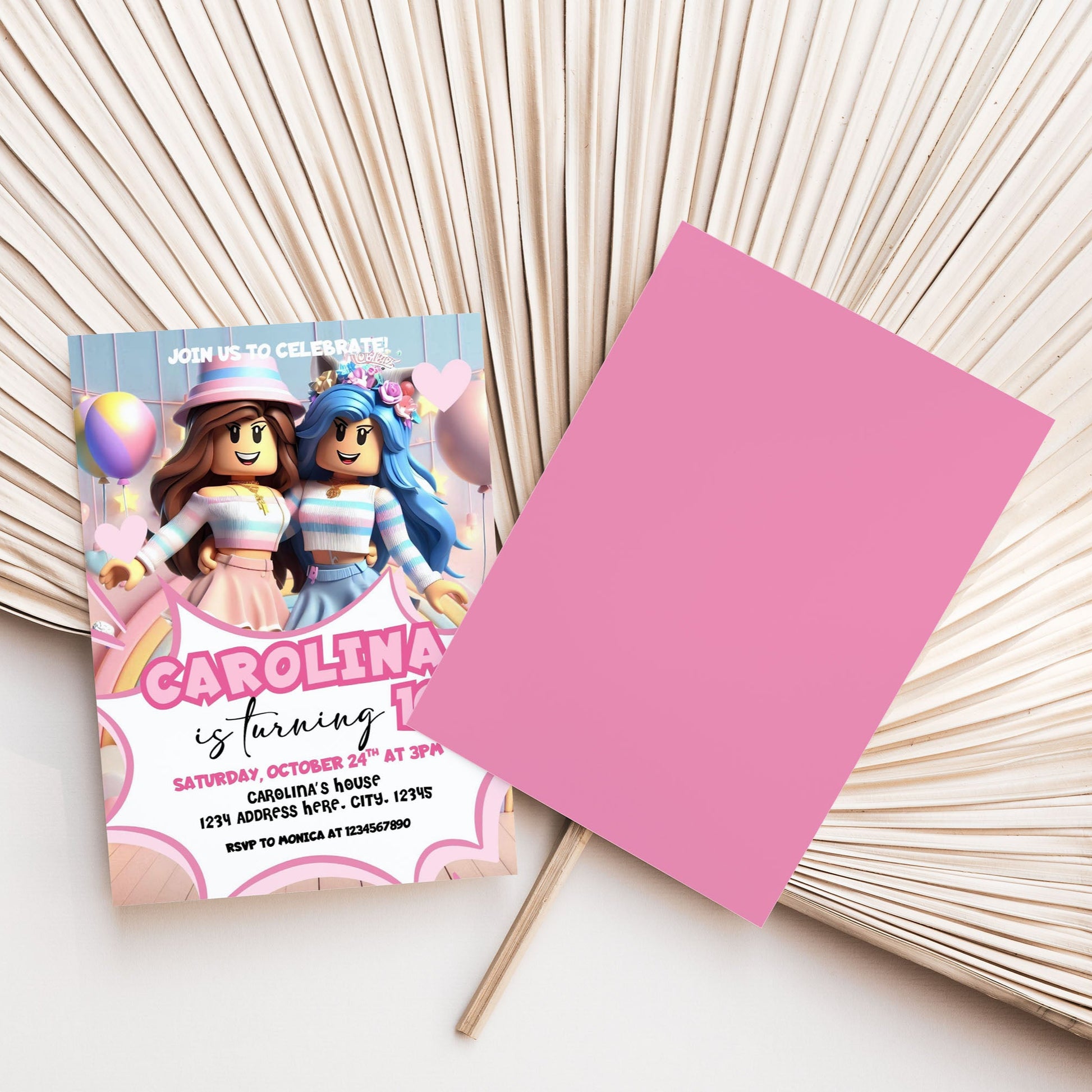 Roblox Party Invite for Girls