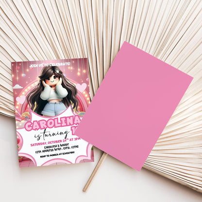 Roblox Girl Birthday Invitation