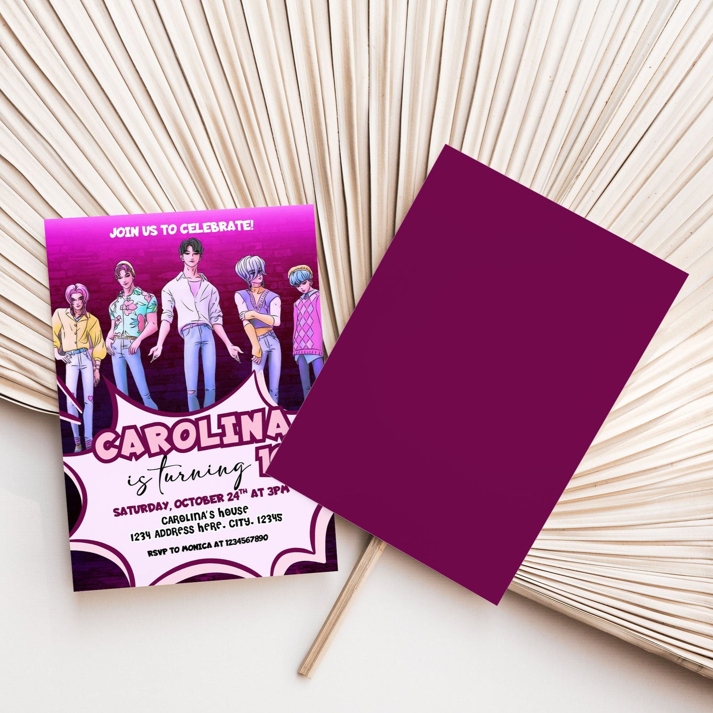 Editable boys birthday invitation template