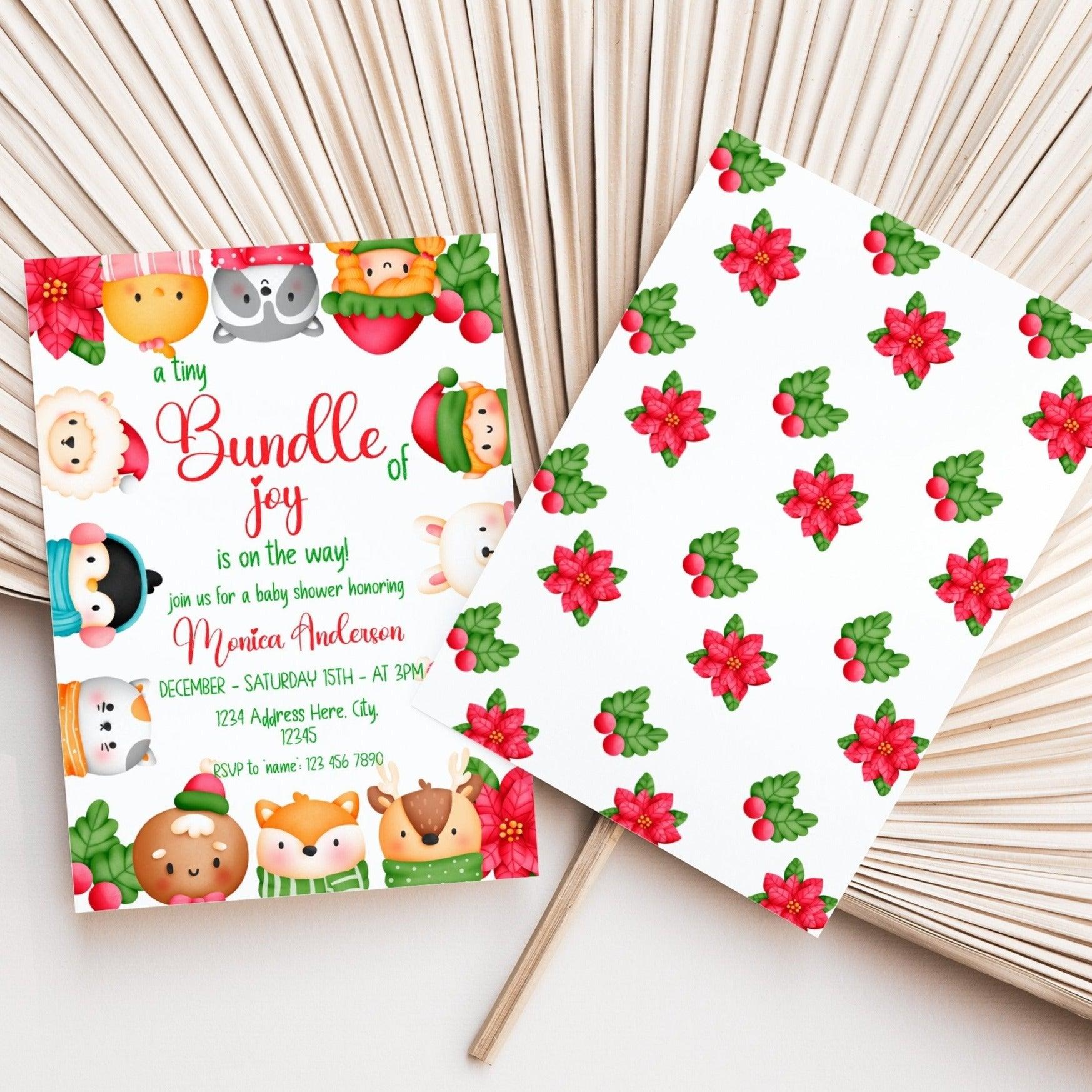 Invitación navideña para baby shower – Mama Life Printables