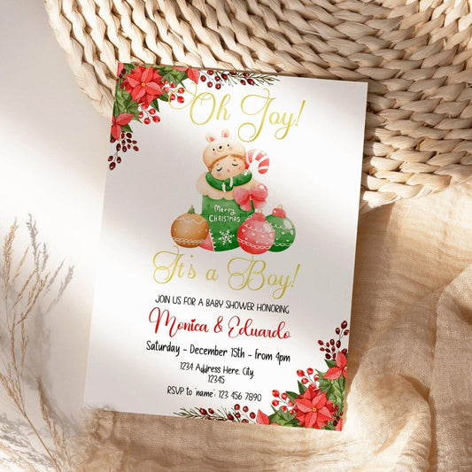 Santa Baby Shower Invitation - It´s a Boy - Invitations - Mama Life Printables
