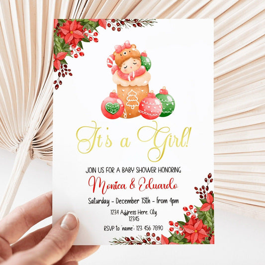 Santa Baby Shower Invitation - It´s a Girl - Invitations - Mama Life Printables