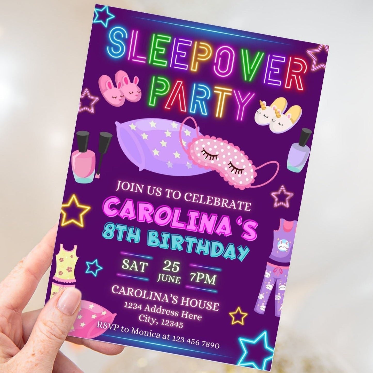 Sleepover Party Invitation Template Mama Life Printables sleepover-party-invitation-template-mama-life-printables