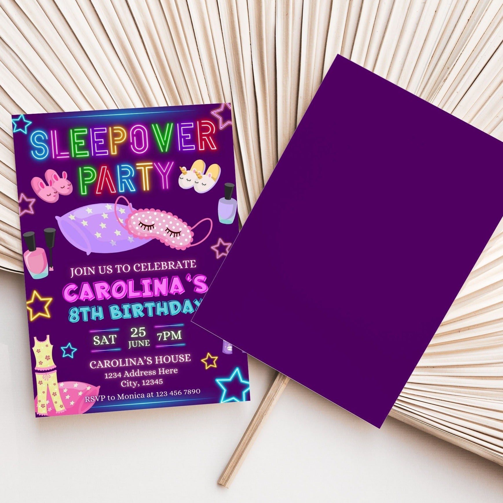 Fold Up Printable Sleepover Invitations Sleepover Invitations