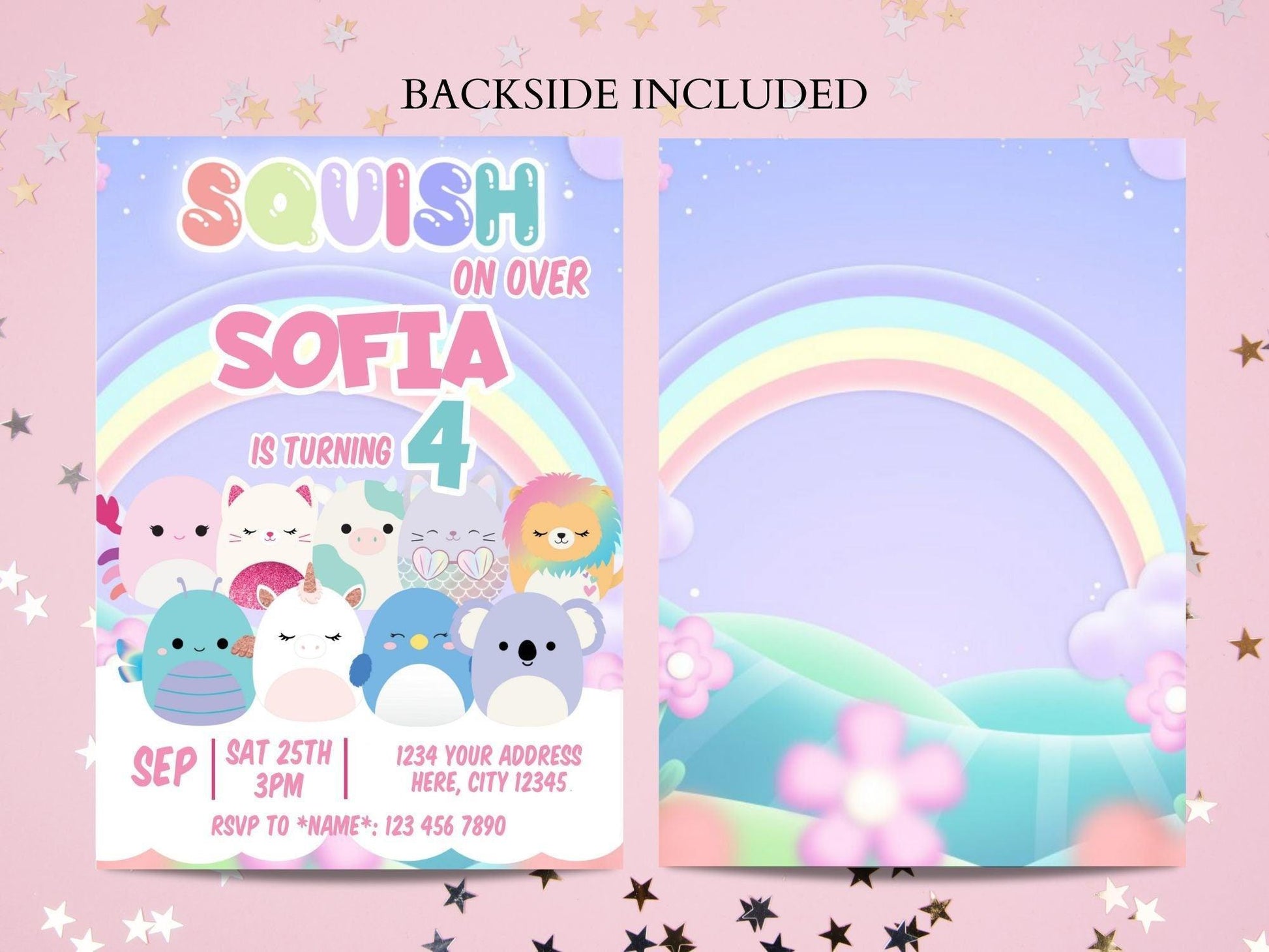 Blank Squishmallow Invitation