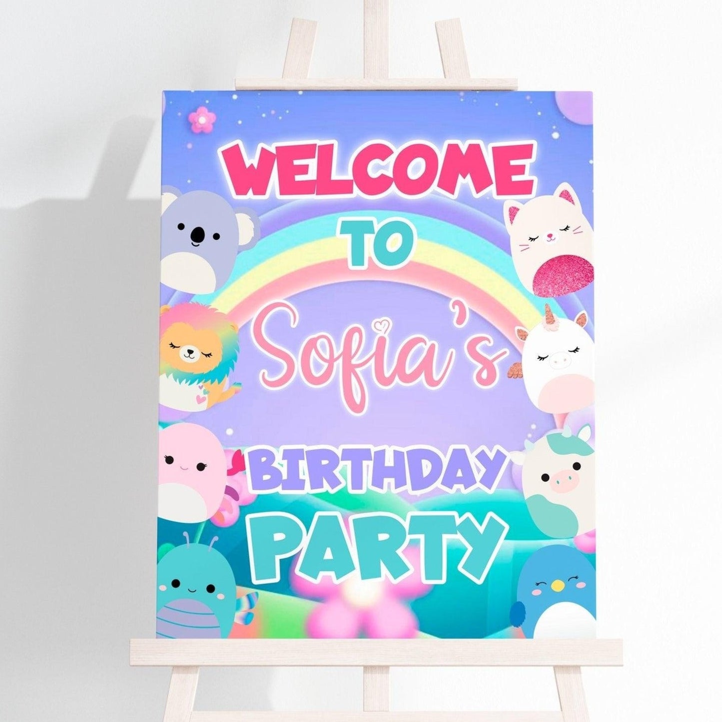Squishmallows Birthday Welcome Sign - Welcome Sign - Mama Life Printables