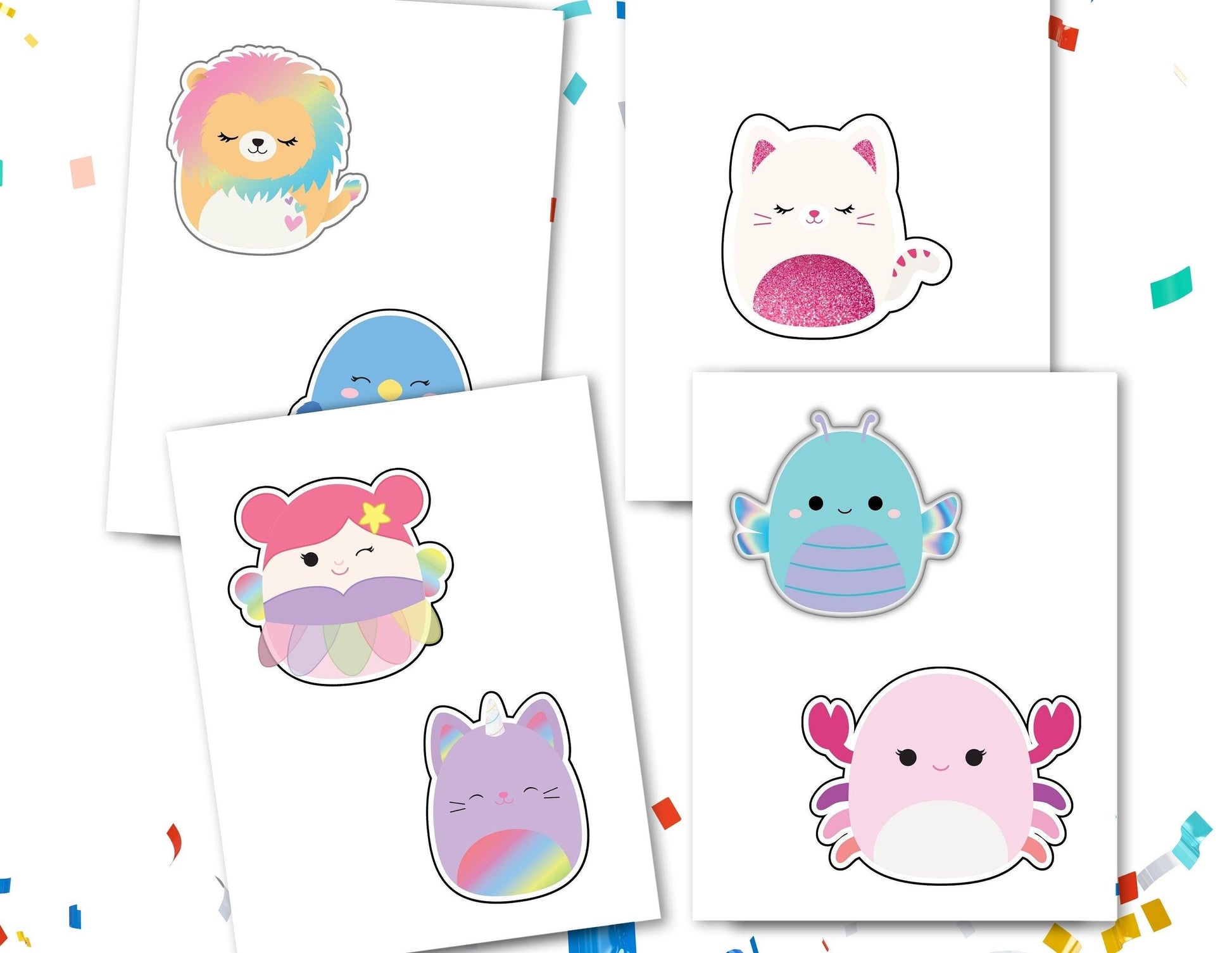 Squishmallows Cupcake Toppers - Toppers - Mama Life Printables