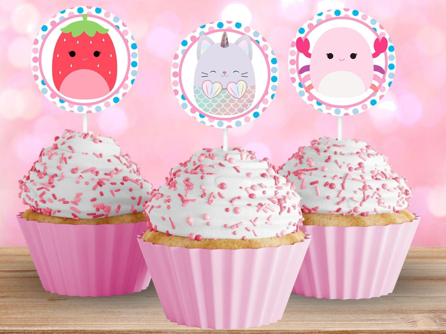 SQUISHMALLOWS Cupcake Toppers - Toppers - Mama Life Printables
