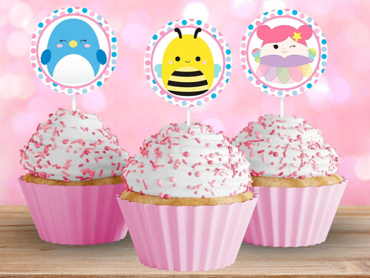 SQUISHMALLOWS Cupcake Toppers - Toppers - Mama Life Printables