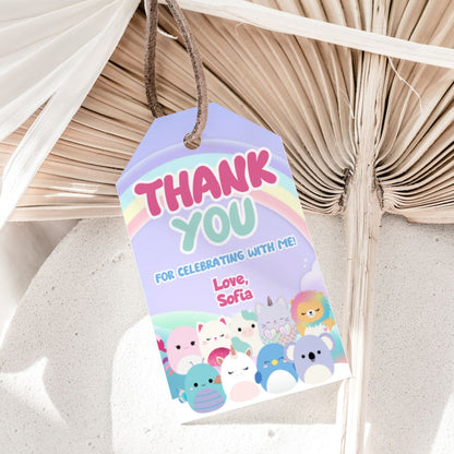 Squishmallows Favor Tags - Canva Template - Party Favors - Mama Life Printables