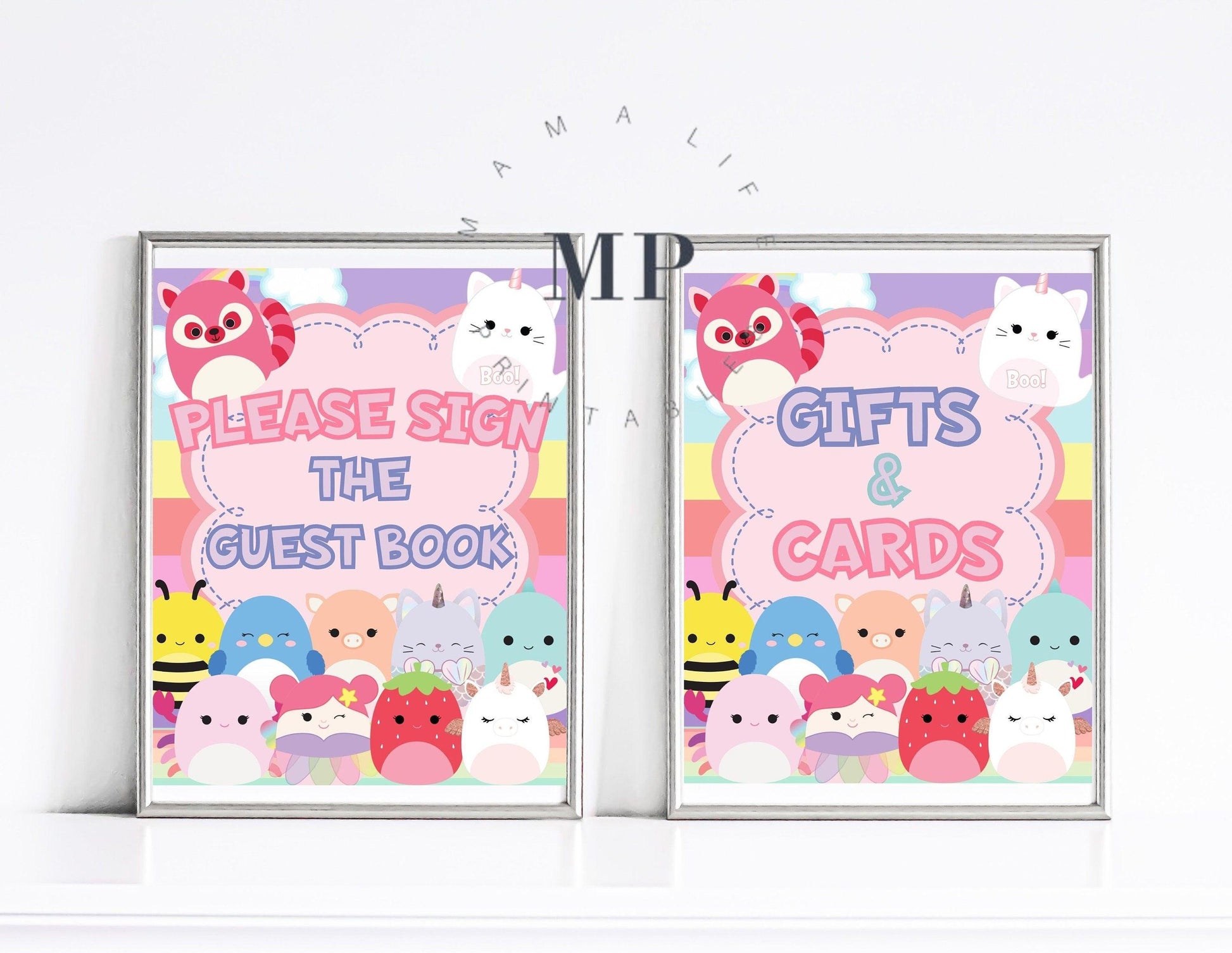 Squishmallows Party Signs - Party Signs - Mama Life Printables