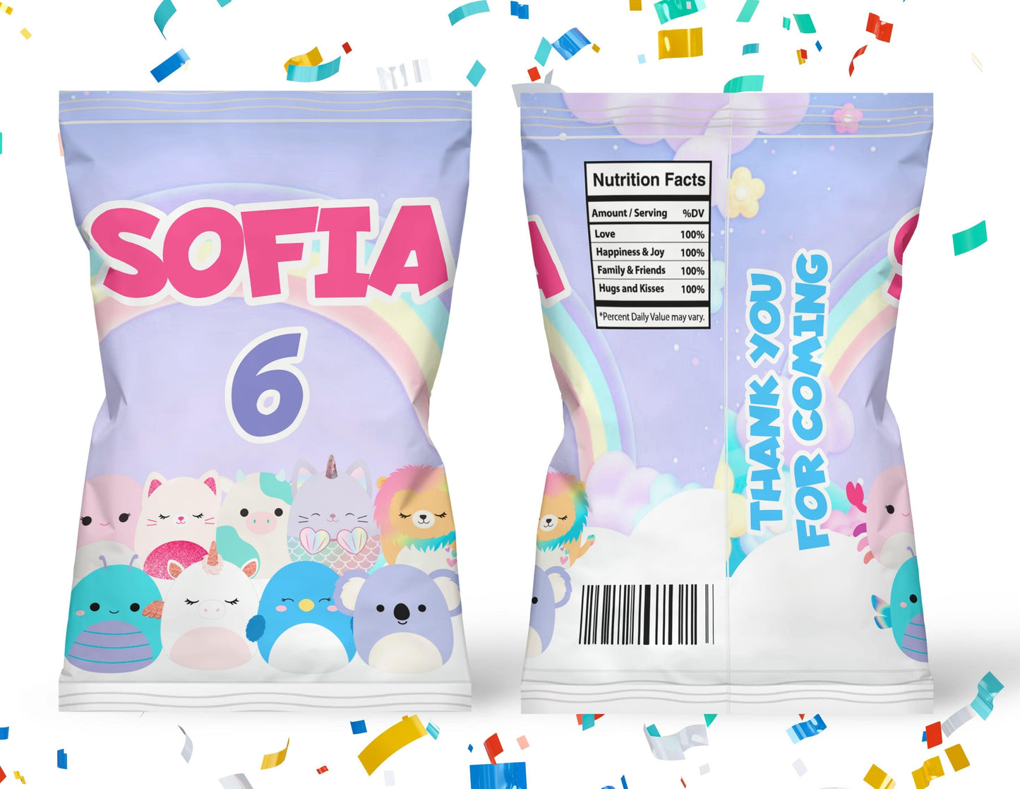 Squishmallows Printable Chip Bag - Party Supplies - Mama Life Printables