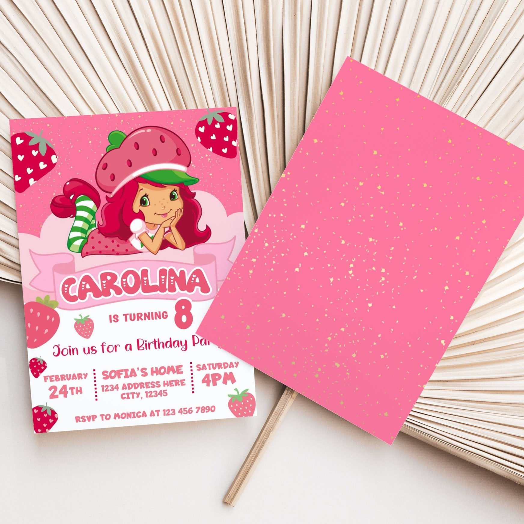 Strawberry Shortcake Birthday Invitation Mama Life Printables