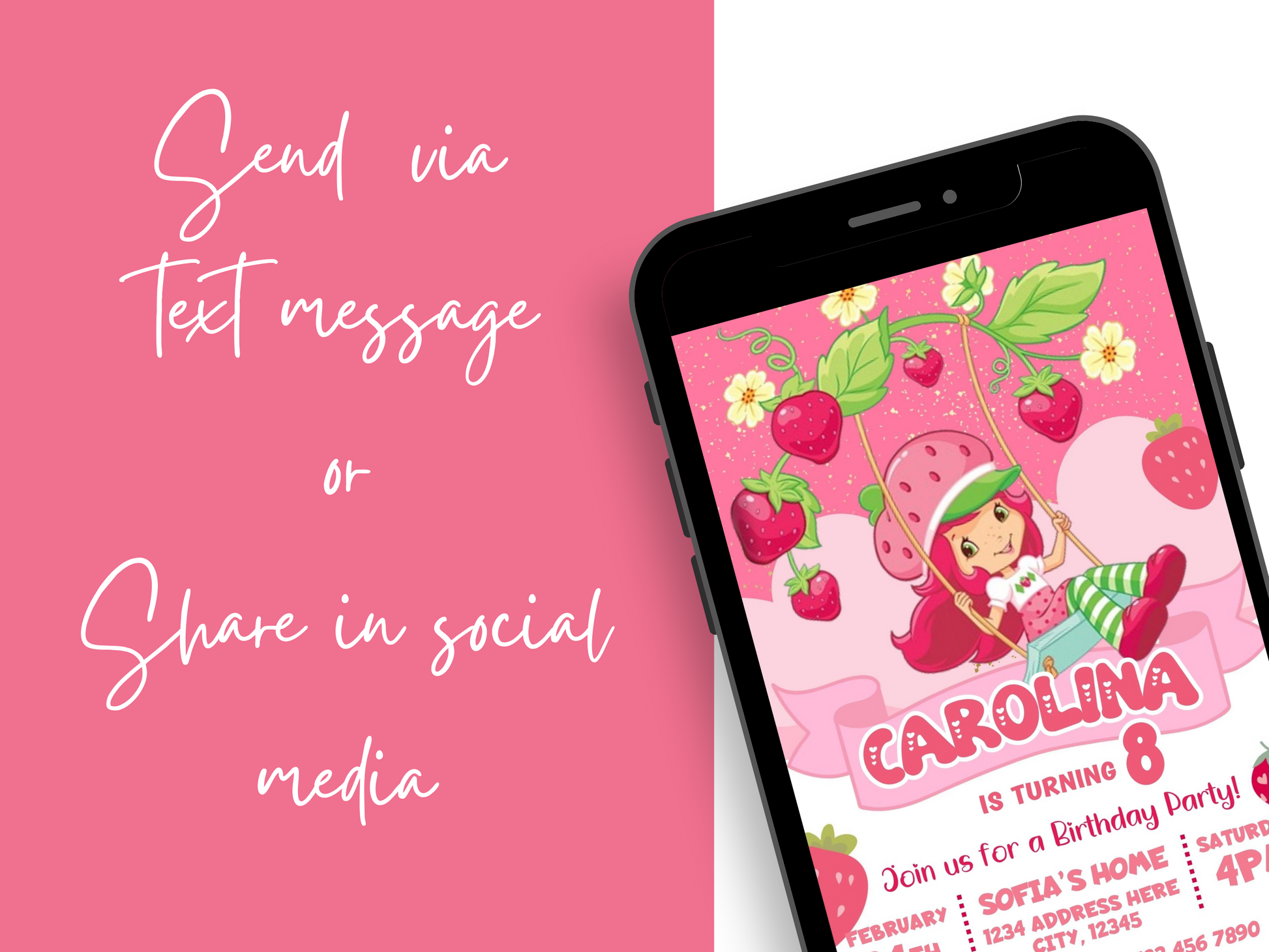 Strawberry Shortcake Invitations Free Printable Strawberry Shortcake