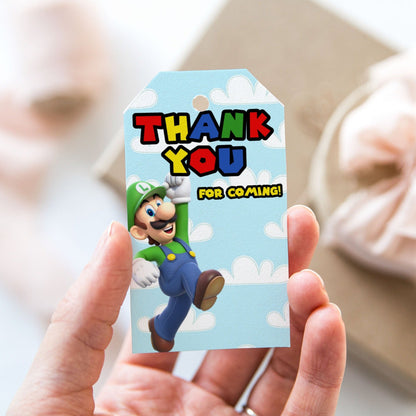 Super Mario Thank You Tags - Party Favors - Mama Life Printables