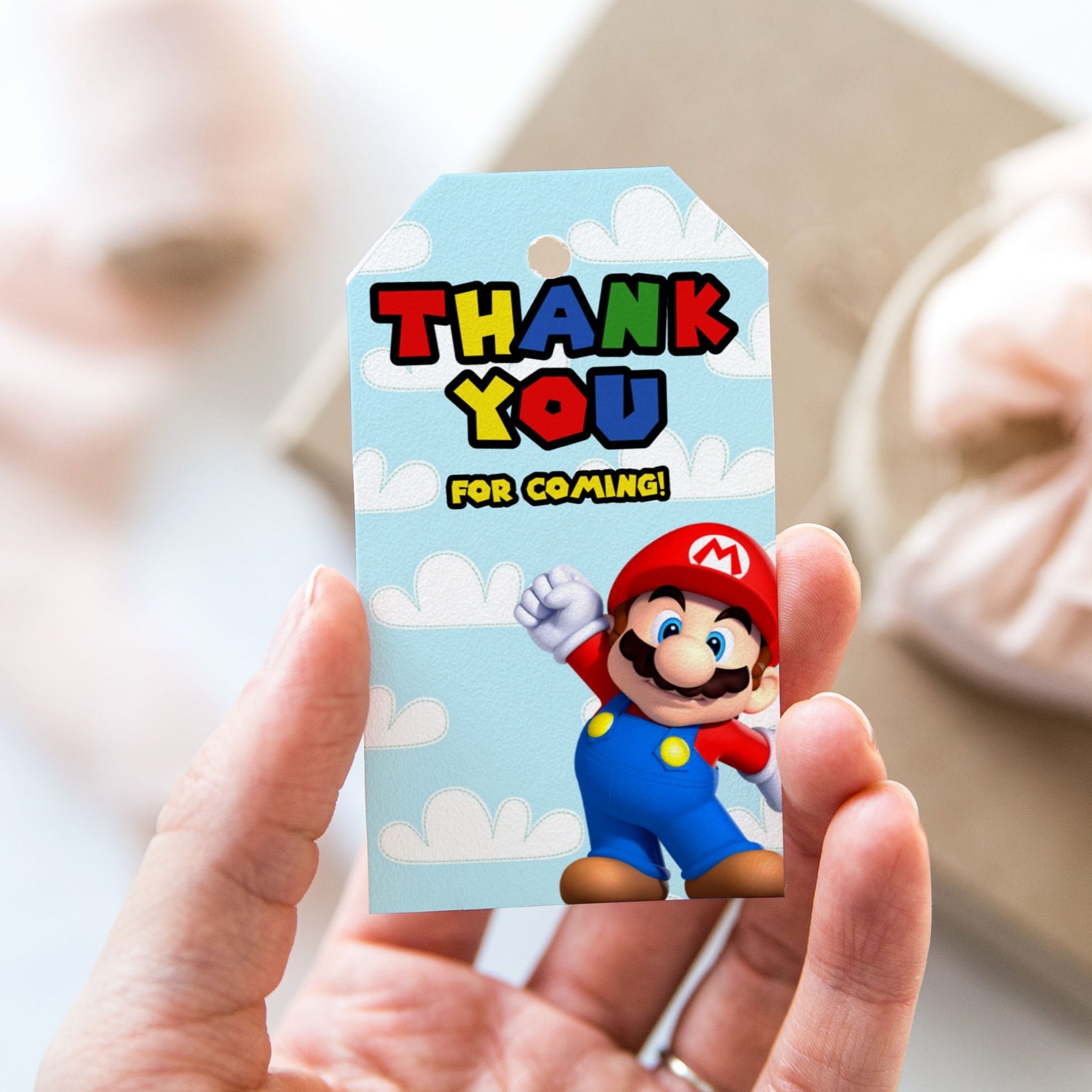 Super Mario Thank You Tags - Party Favors - Mama Life Printables