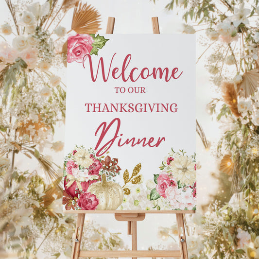 Thanksgiving Dinner Welcome Sign - Welcome Sign - Mama Life Printables
