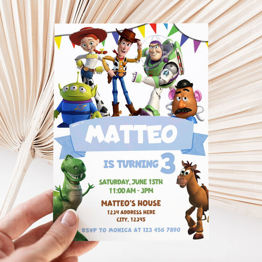 toy story editable invitation