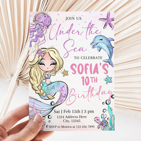 Mermaid Birthday Invitation – Mama Life Printables