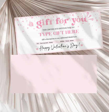 Valentine's Day Gift Certificate Template - Gift Ticket - Mama Life Printables