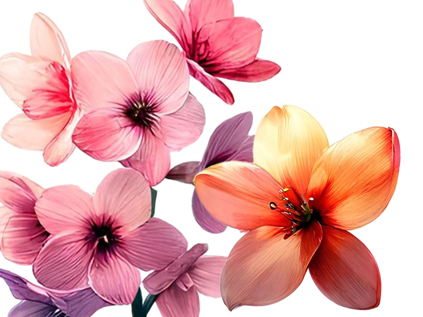 Watercolor Spring Flowers Cliparts | High-Quality PNG - Digital Artwork - Mama Life Printables