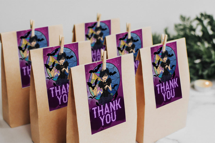 Wednesday Addams Gift Bag Labels – Mama Life Printables
