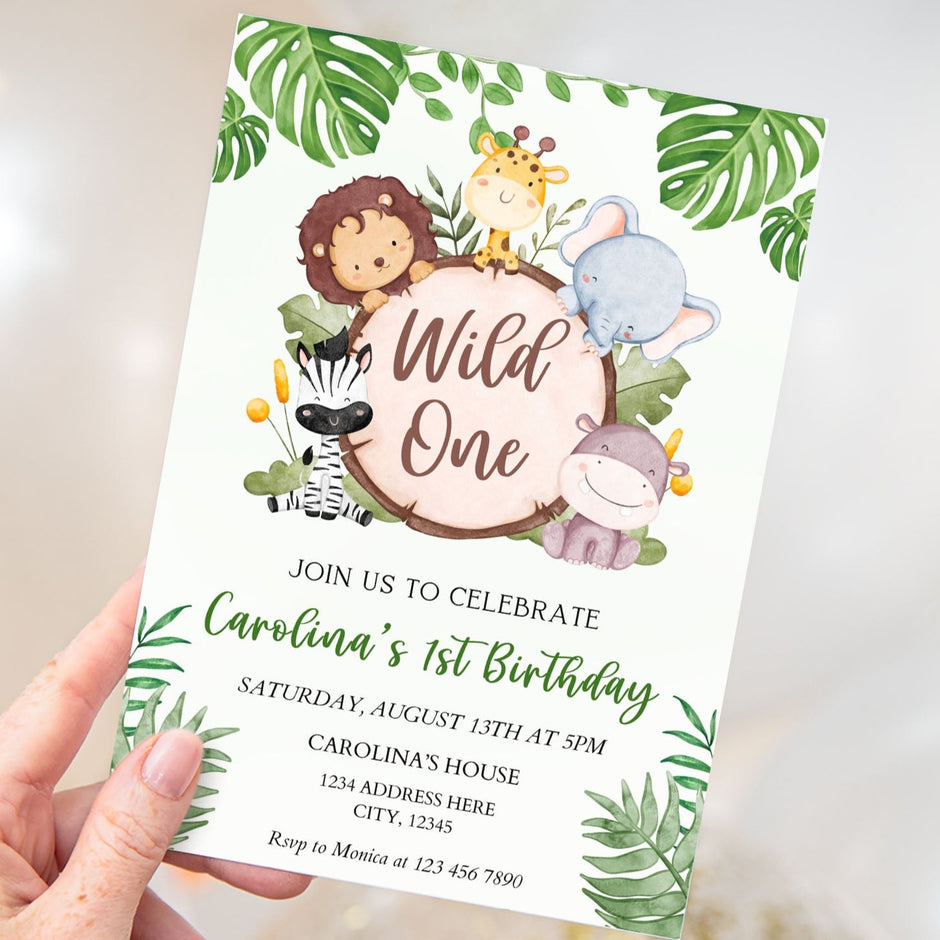 Safari-Themed Editable Invitations &amp; Party Printables – Mama Life ...