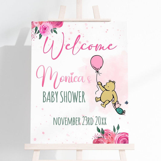 Winnie the Pooh Baby Shower Welcome Sign - Welcome Sign - Mama Life Printables