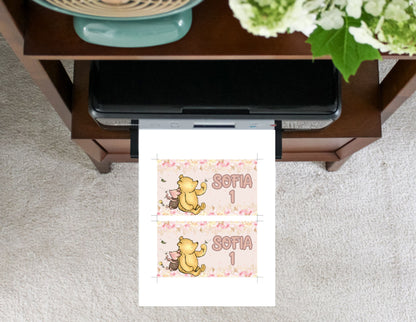 Winnie the Pooh Favor Box Label - Gable Box Label - Mama Life Printables