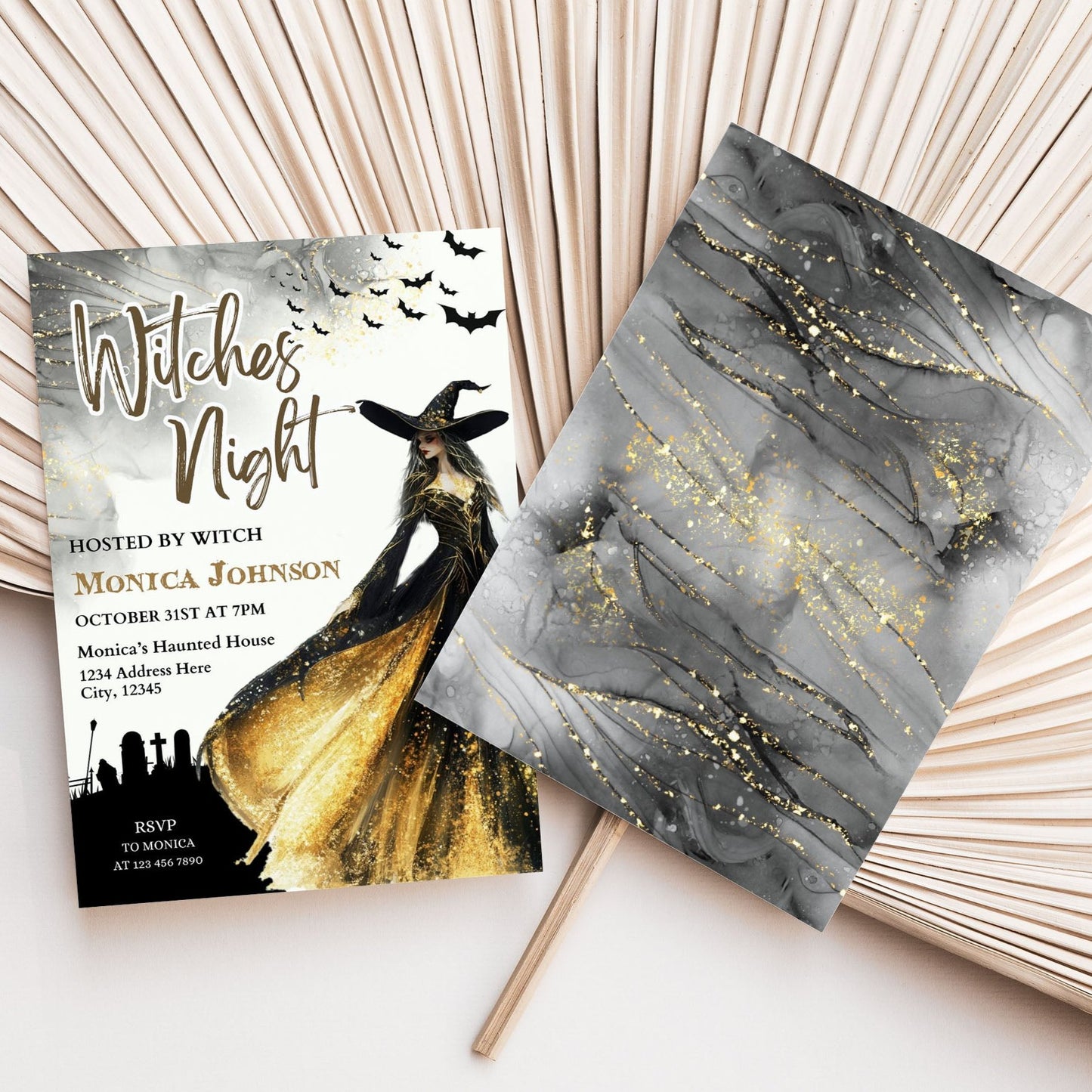 witches night party invite